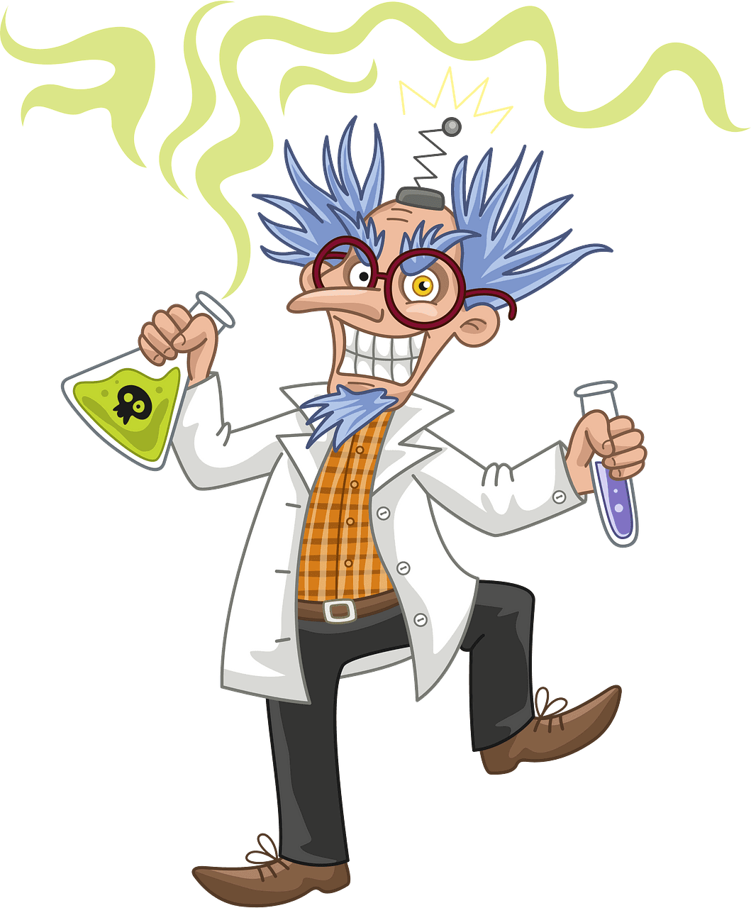 Evil scientist vector clipart images