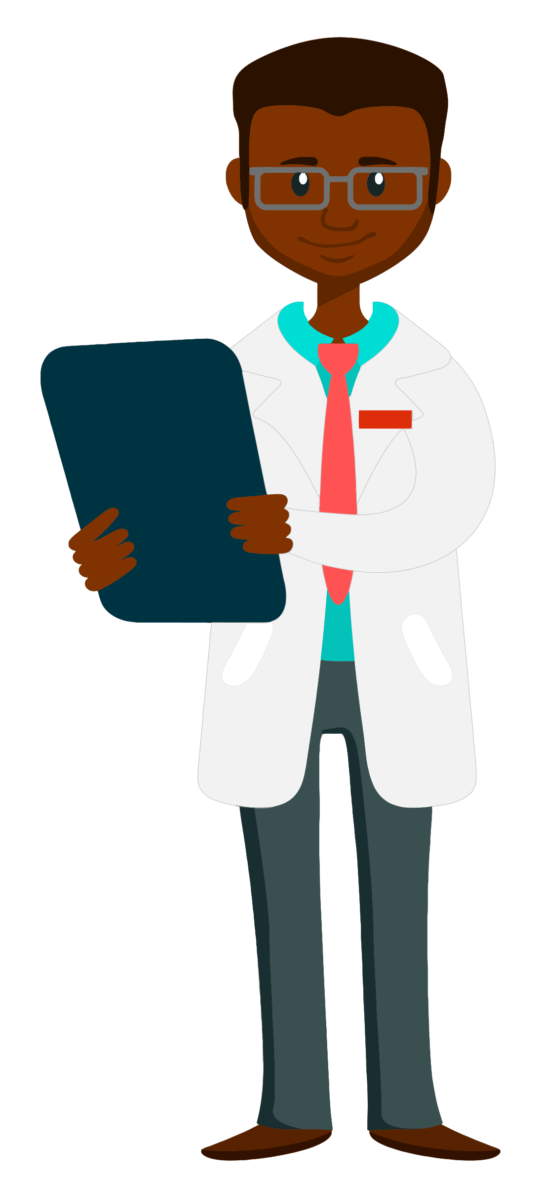 Dentist doctor holding clipboard clipart photo