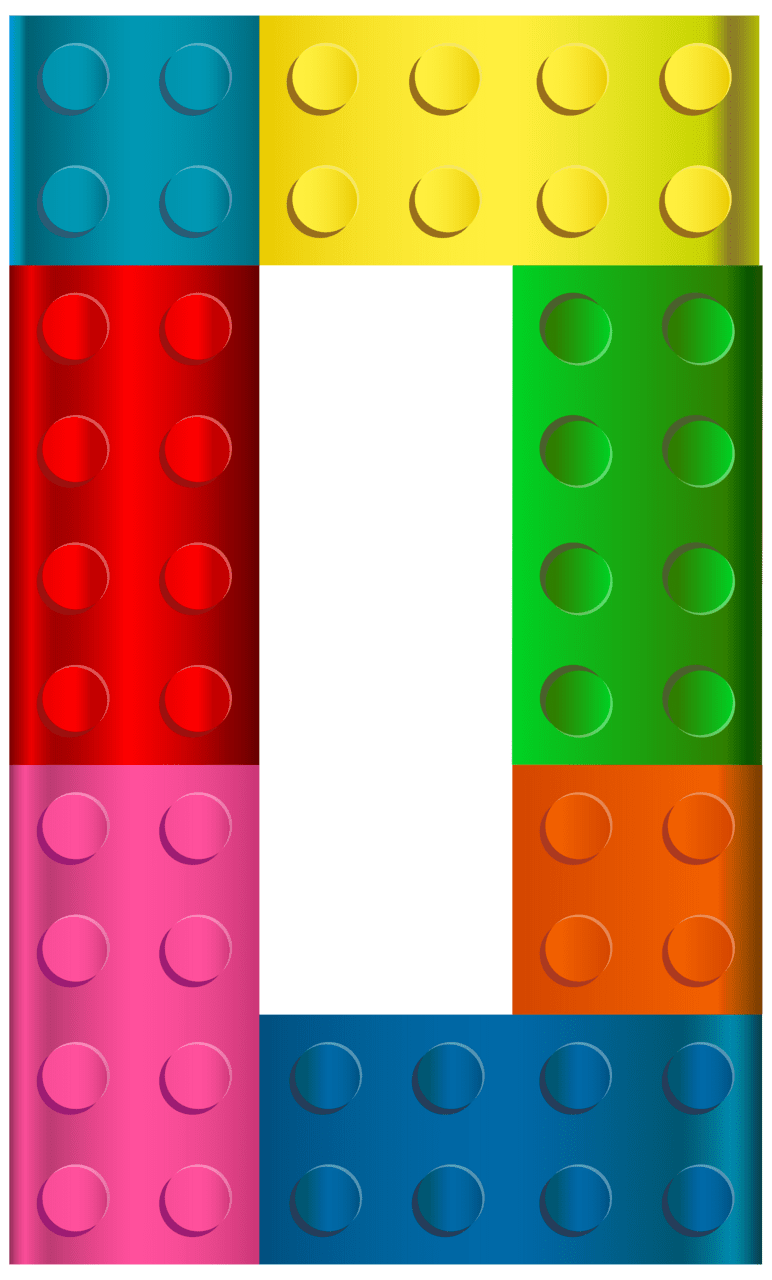 Lego number zero clipart image