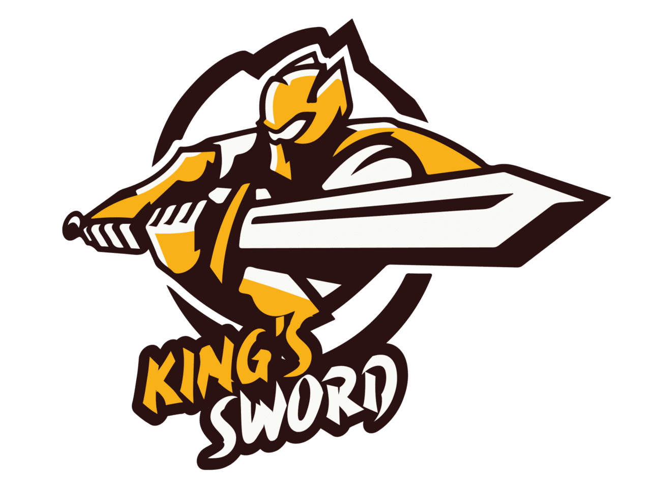 Kings sword logo design clipart