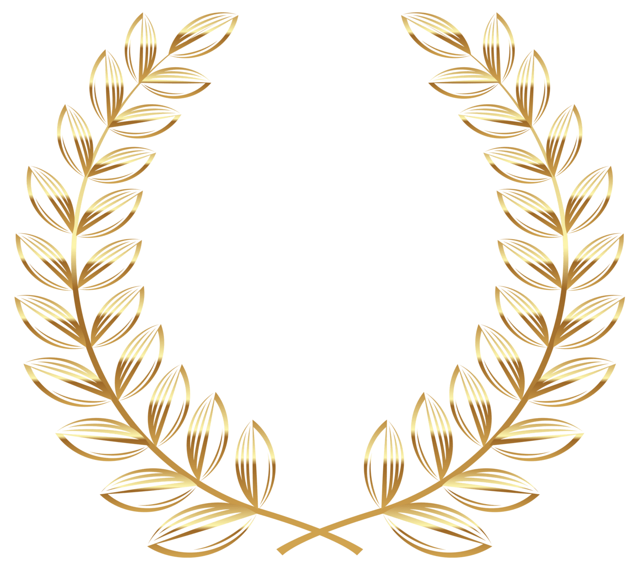 Golden wreath clipart picture