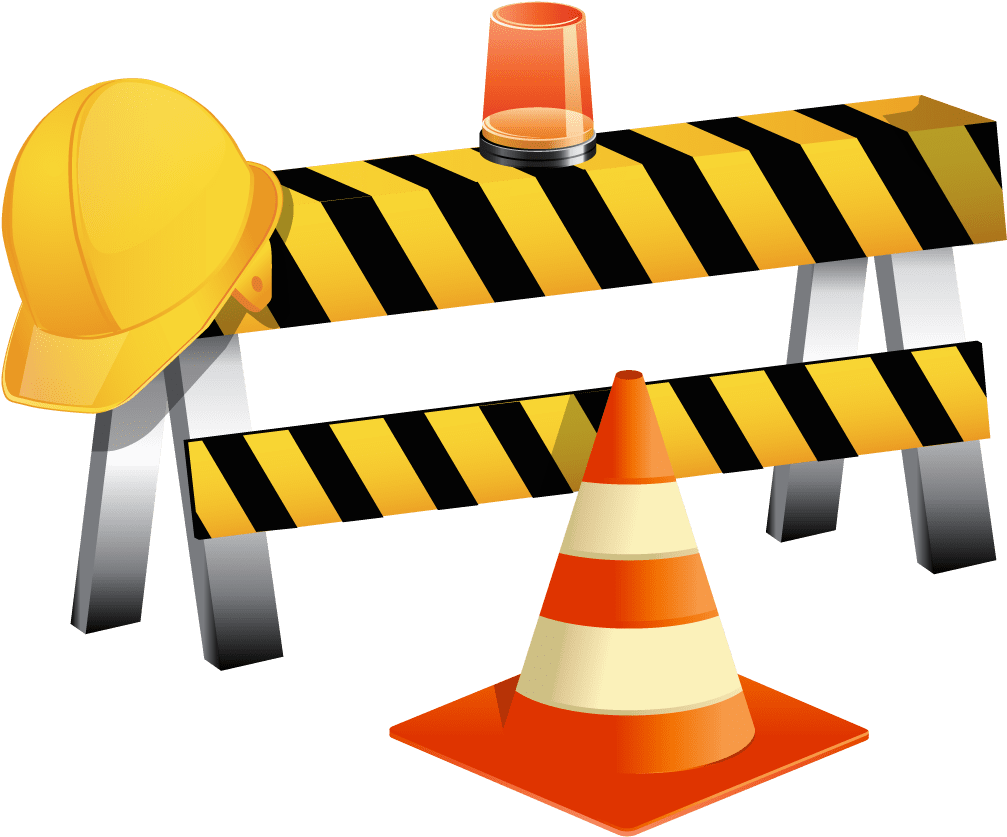 Clipart vector flagger working road construction safety first