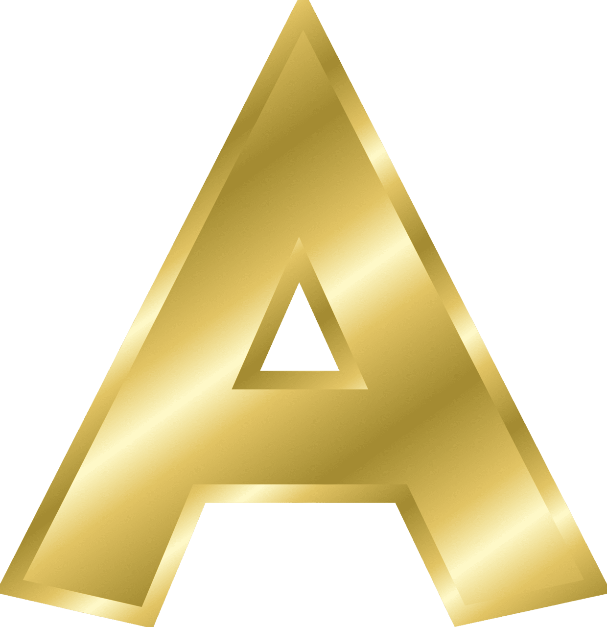 Letter gold clipart photo