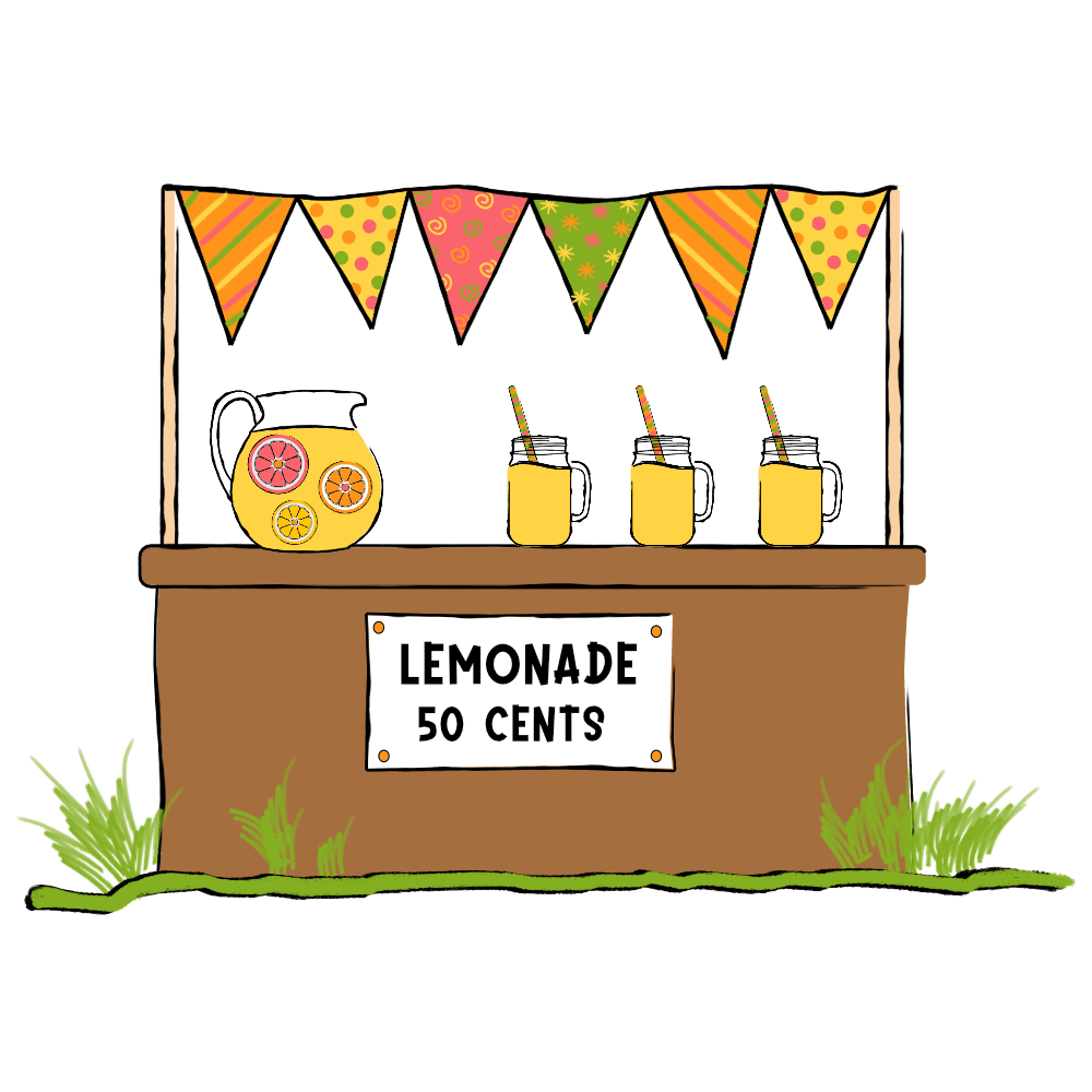 Lemonade stand clipart free