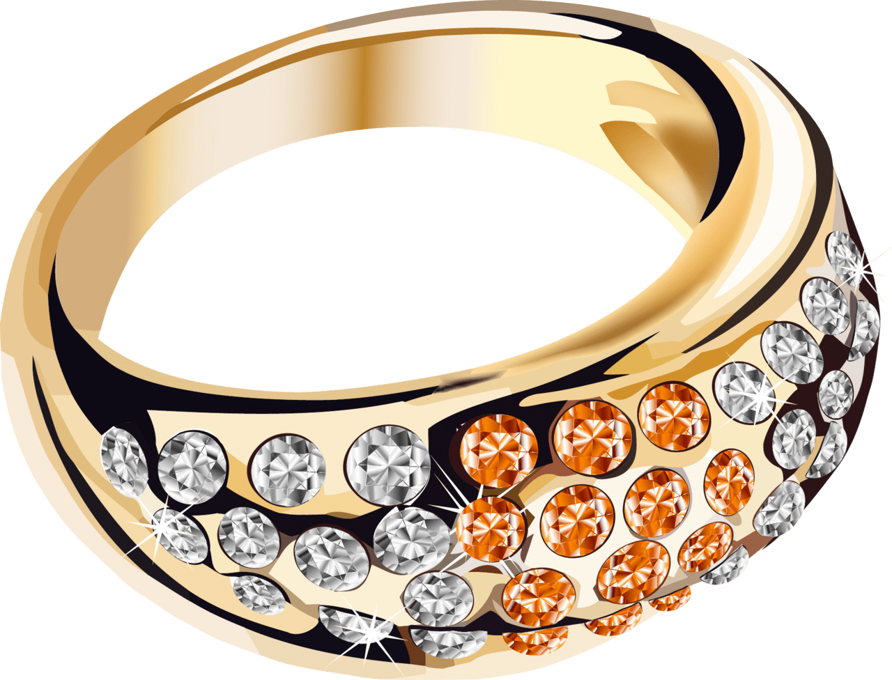 Ring gold clipart background