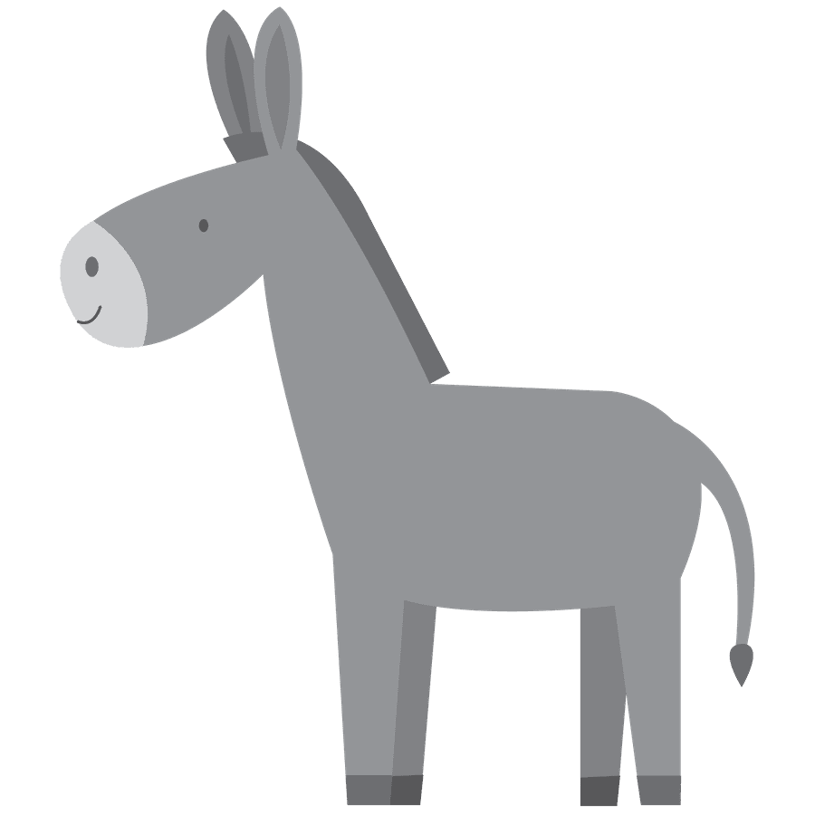 Donkey pin page clipart photo 2