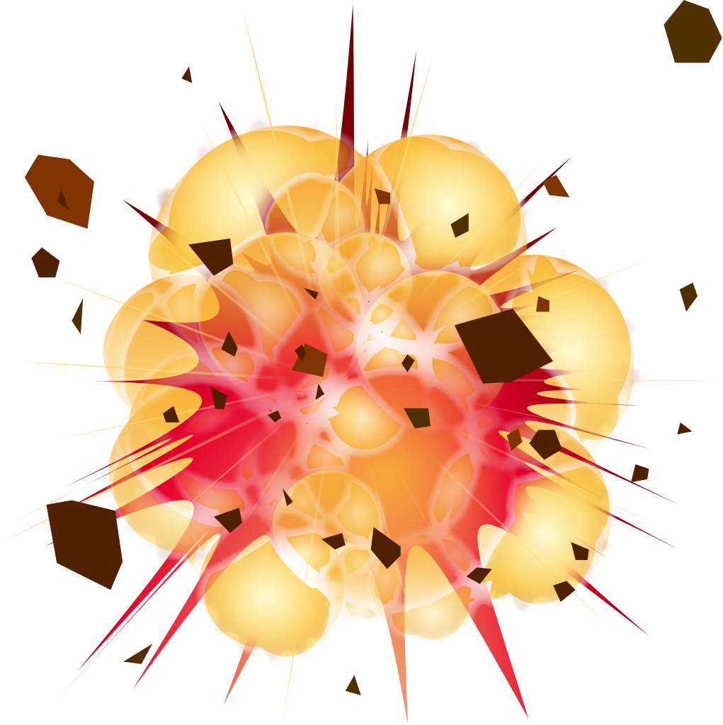 Bomb explosion clipart image for