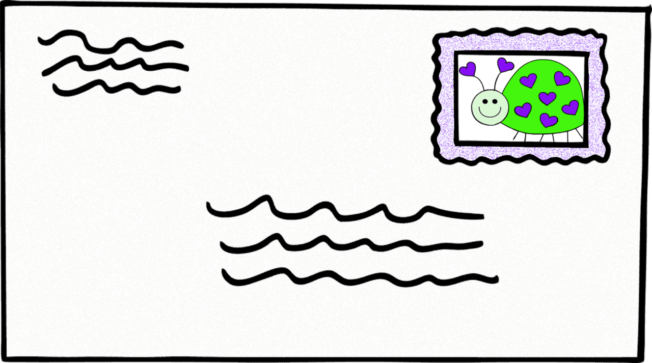 Letter stamp envelope clipart transparent