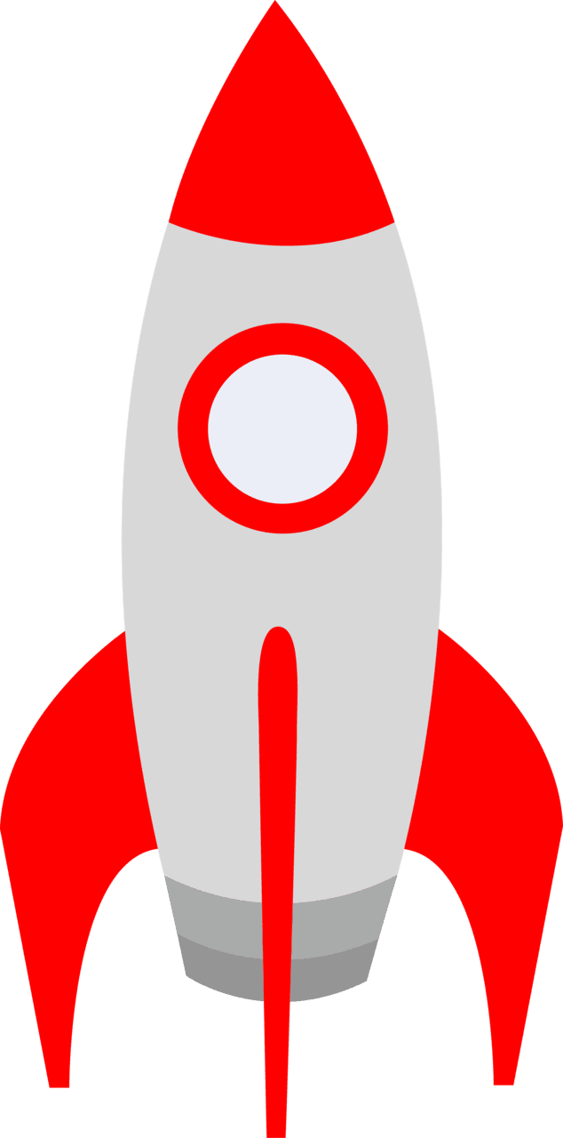 Rocket ship pin page clipart vector