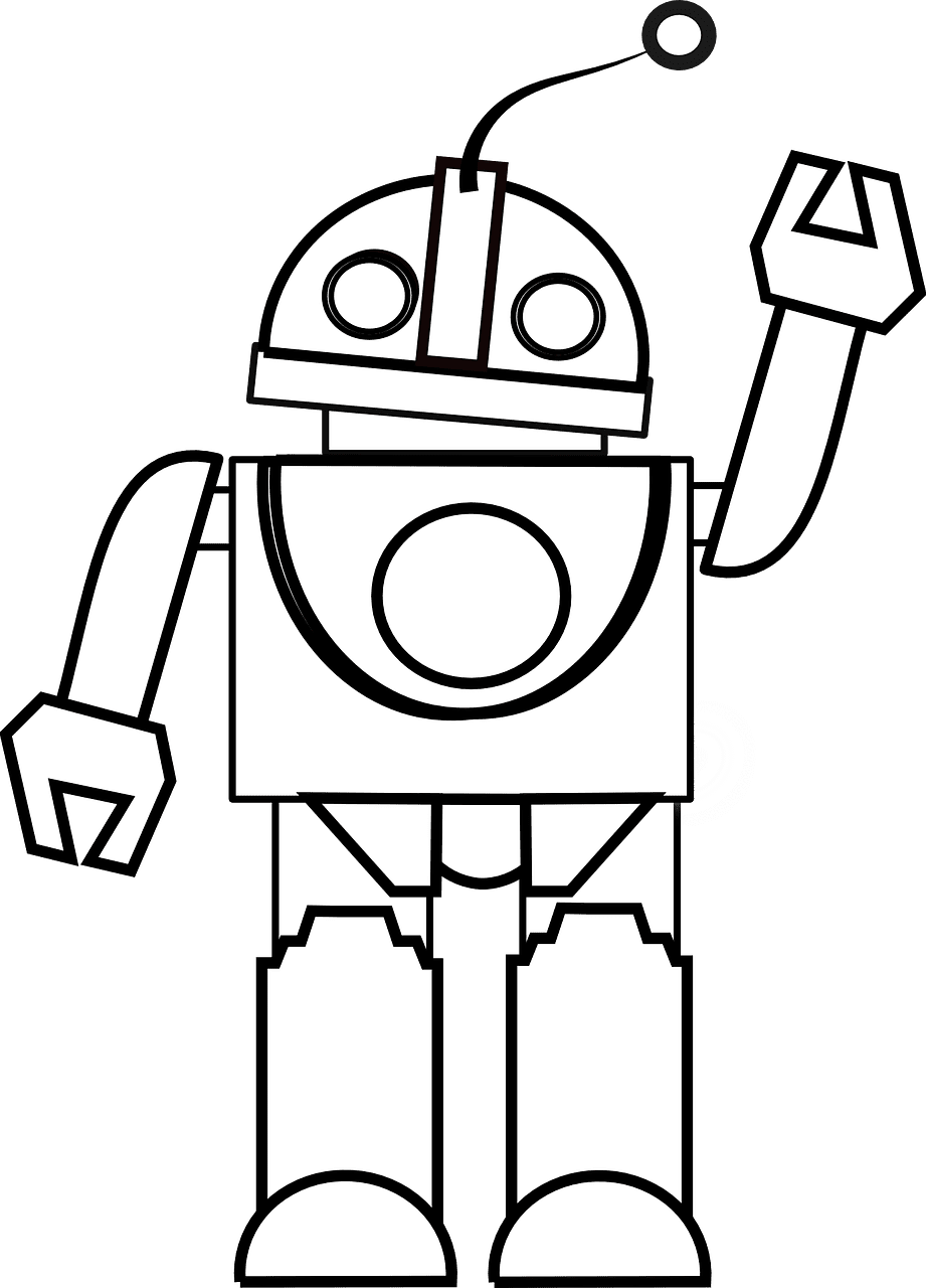 Robot mach technology vector graphic clipart