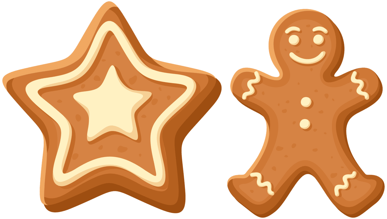 The gingerbread man house cookie clipart vector