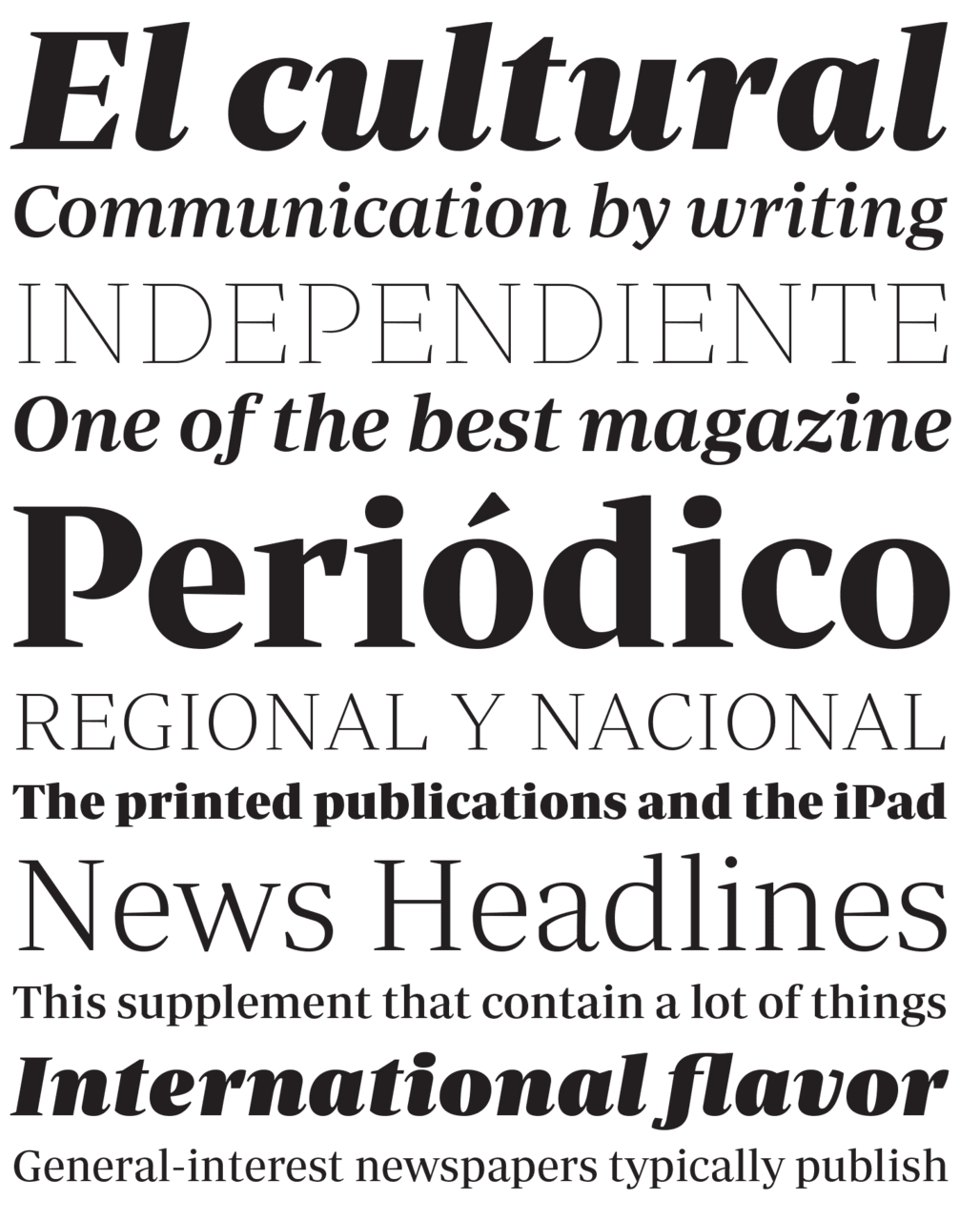 Newspaper emtype foundry fonts peri dico clipart clip art