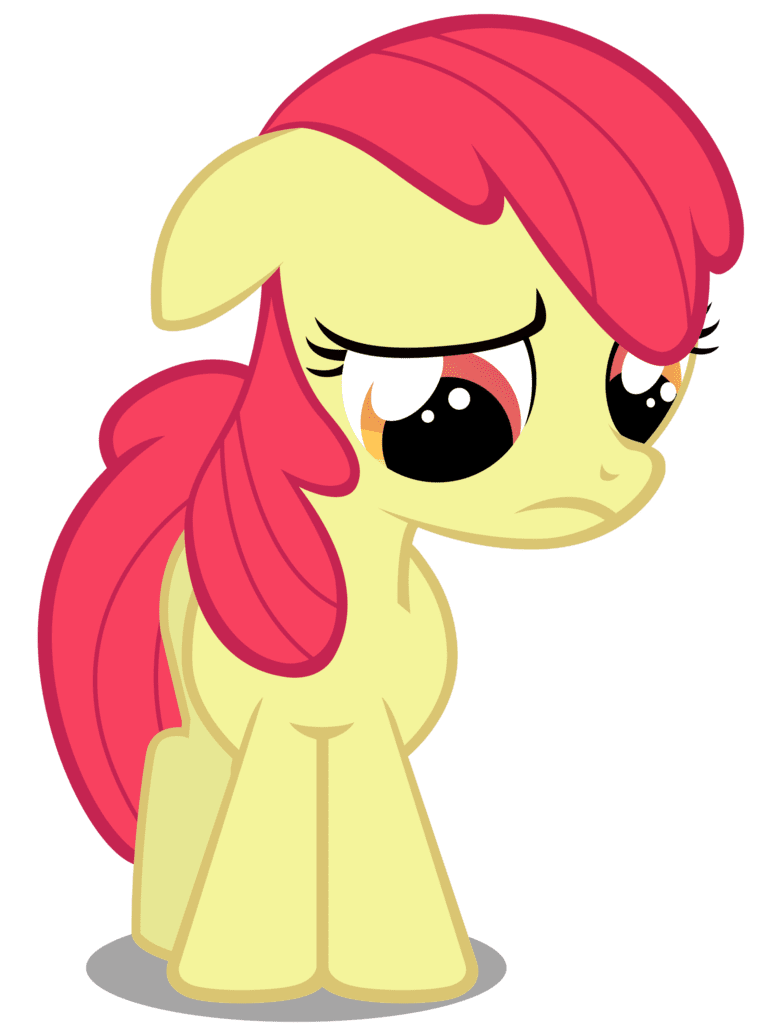 Apple bloom sad dened and bow less by caliazian deviantart clipart image