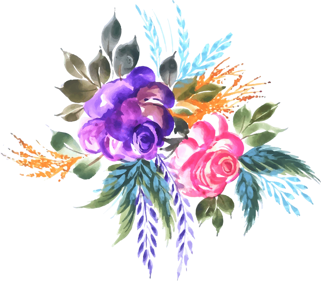 Flower bouquet beautiful bunch clipart free