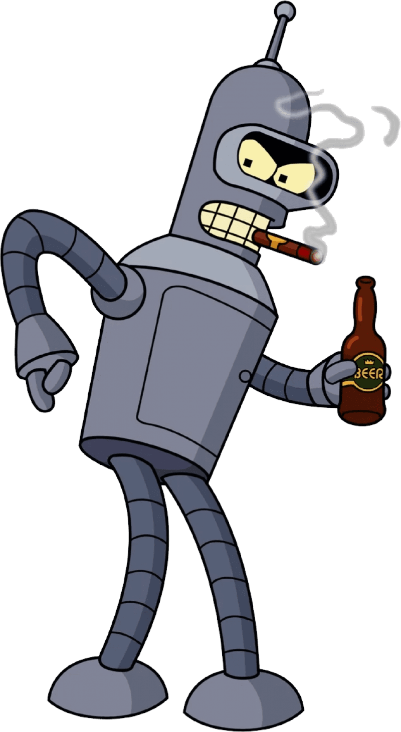 Robot futurama bender clipart vector 2