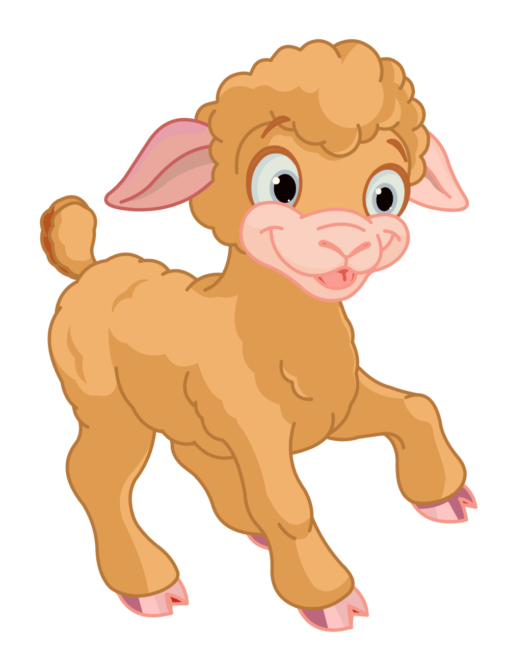 Lamb pin page clipart vector