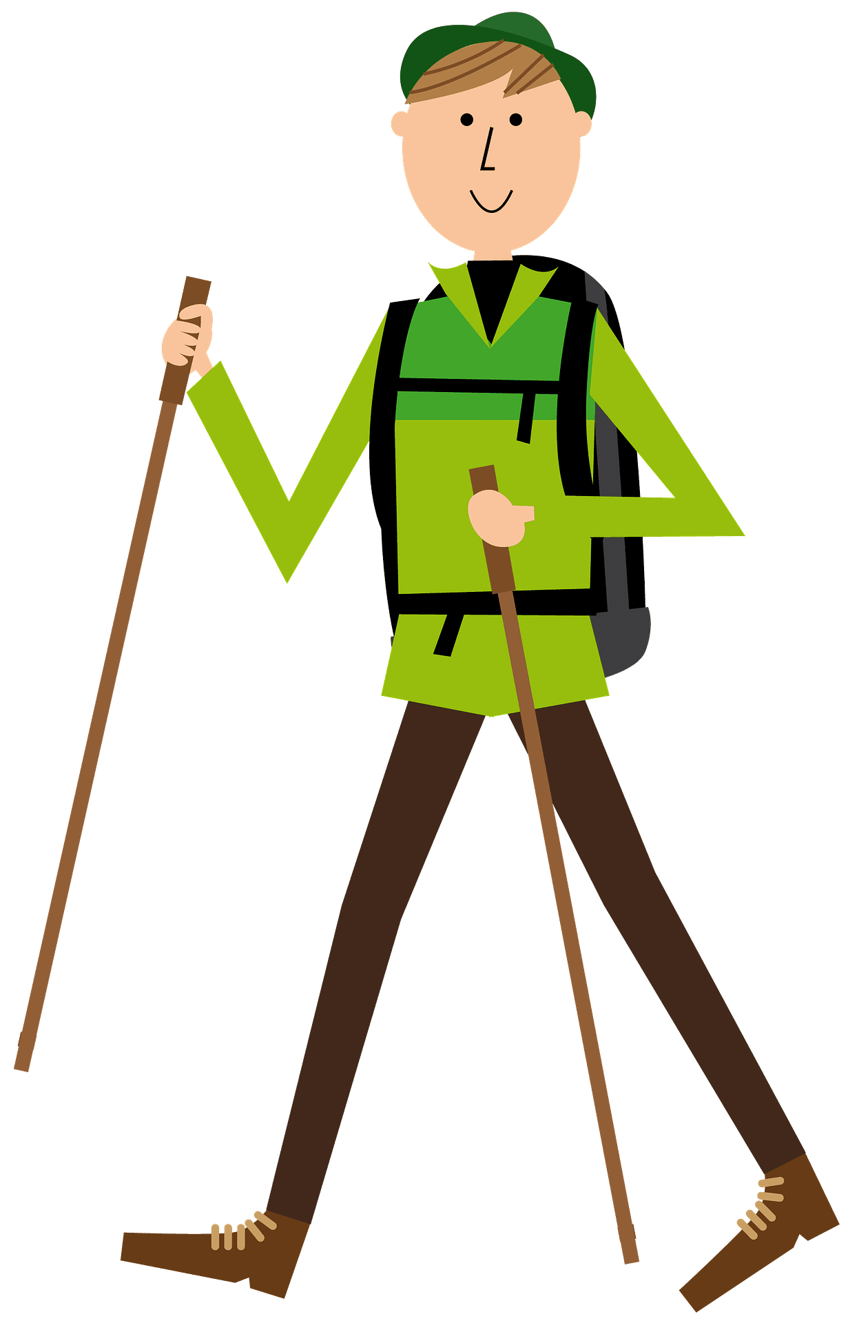 Hiking hiker vector clipart images