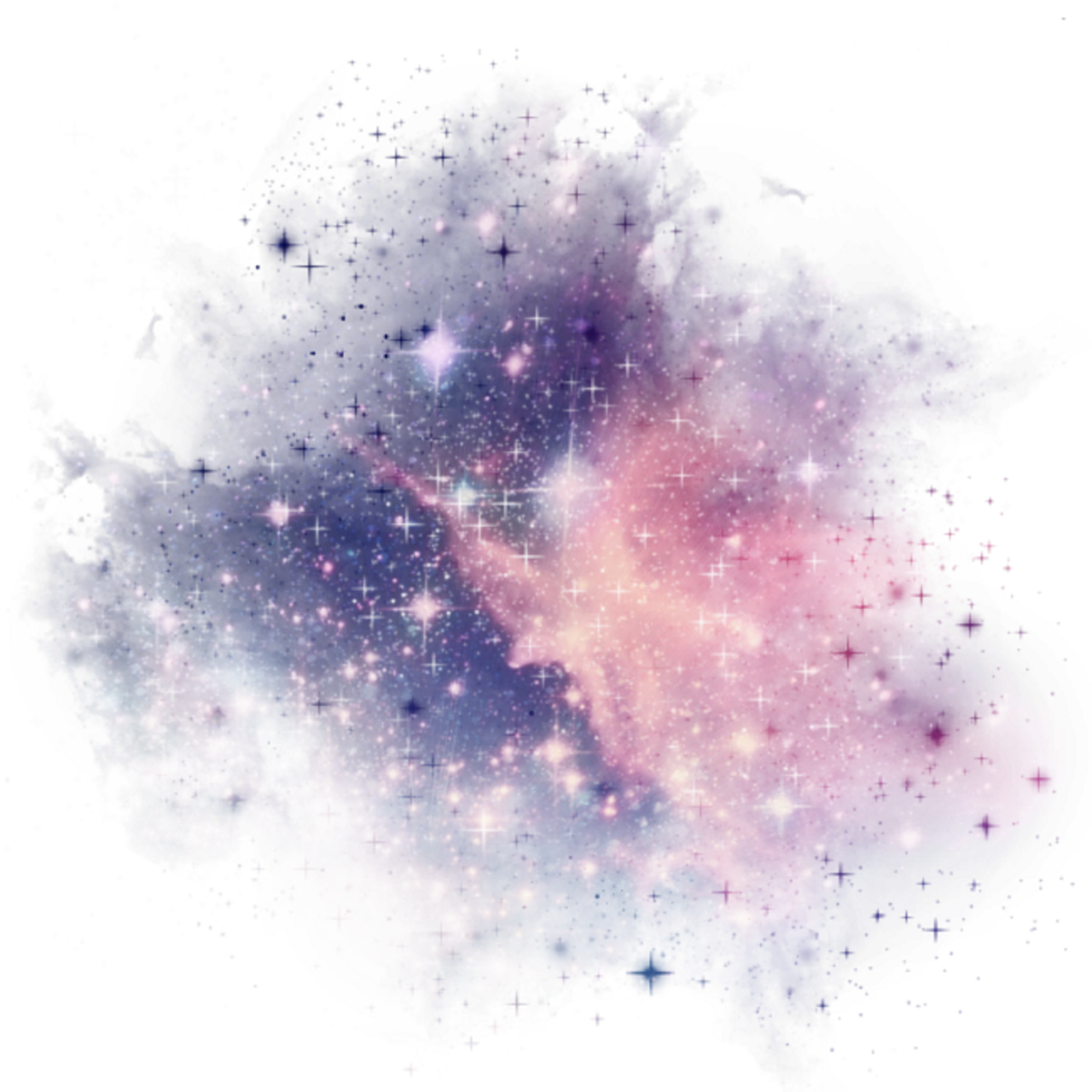 Galaxy universe space stars stardust premium gold aesthetic edit purple pink cute kpop mood pretty splatter outer toedit clipart image 2