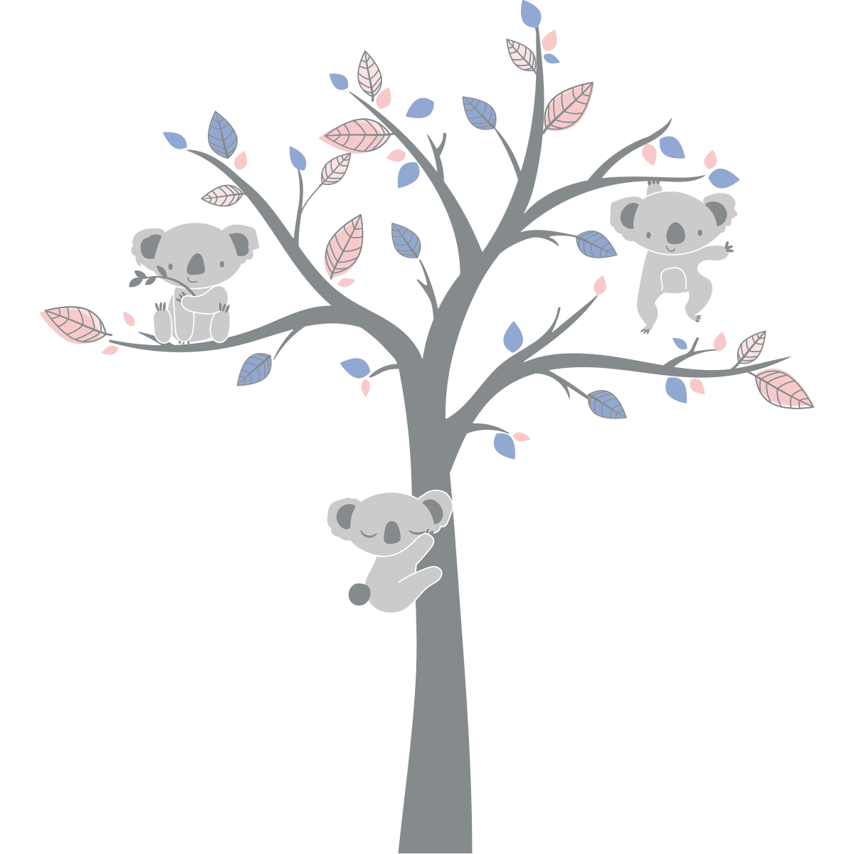 Stickers koala sur arbre magique clipart image