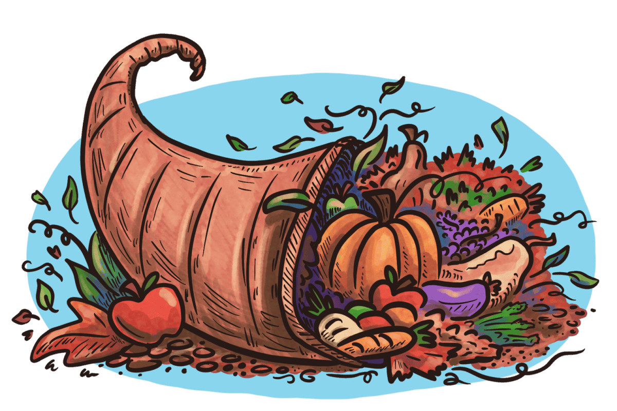 Cornucopia university programs to host annual friendsgiving event the crimson white clipart vector