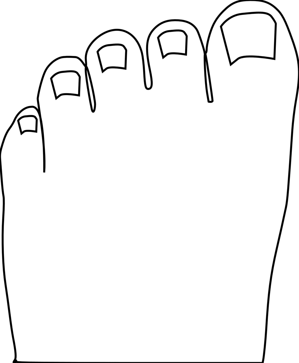 Feet clipart image toes outline id