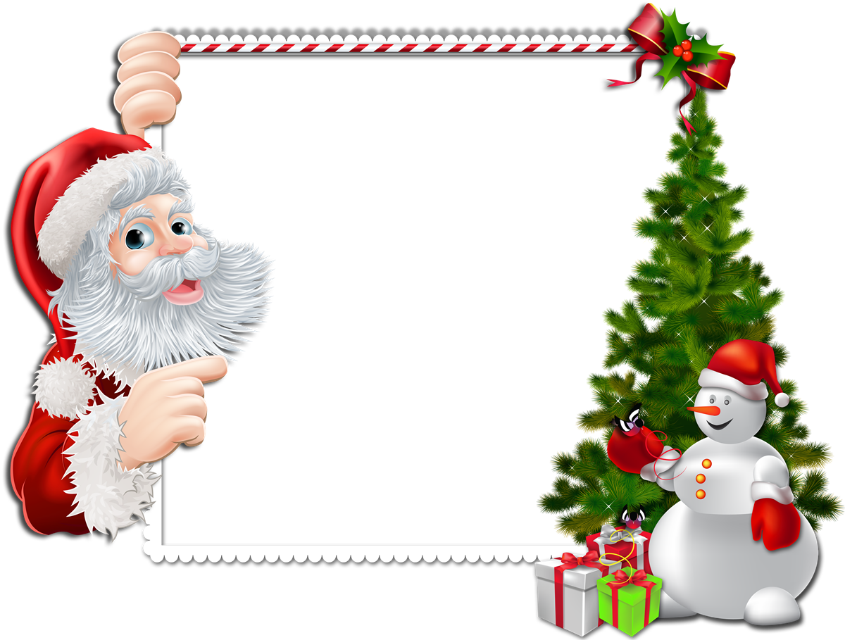 Santa claus page clipart background