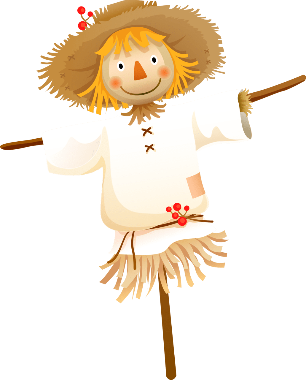 Scarecrow pin page clipart background 2