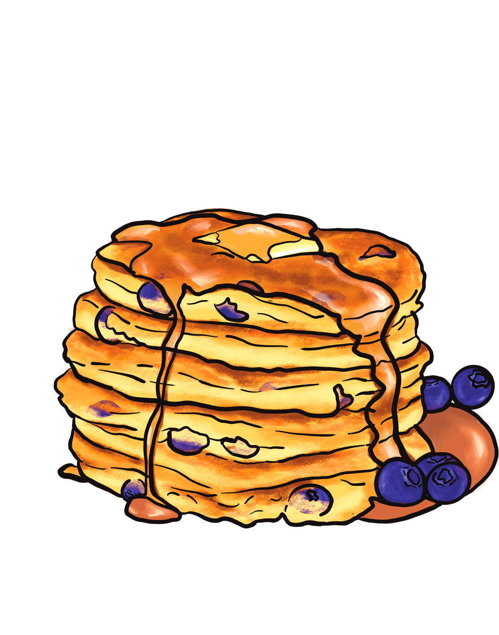 Blueberry pancake sticker alexis nikole art clipart photo