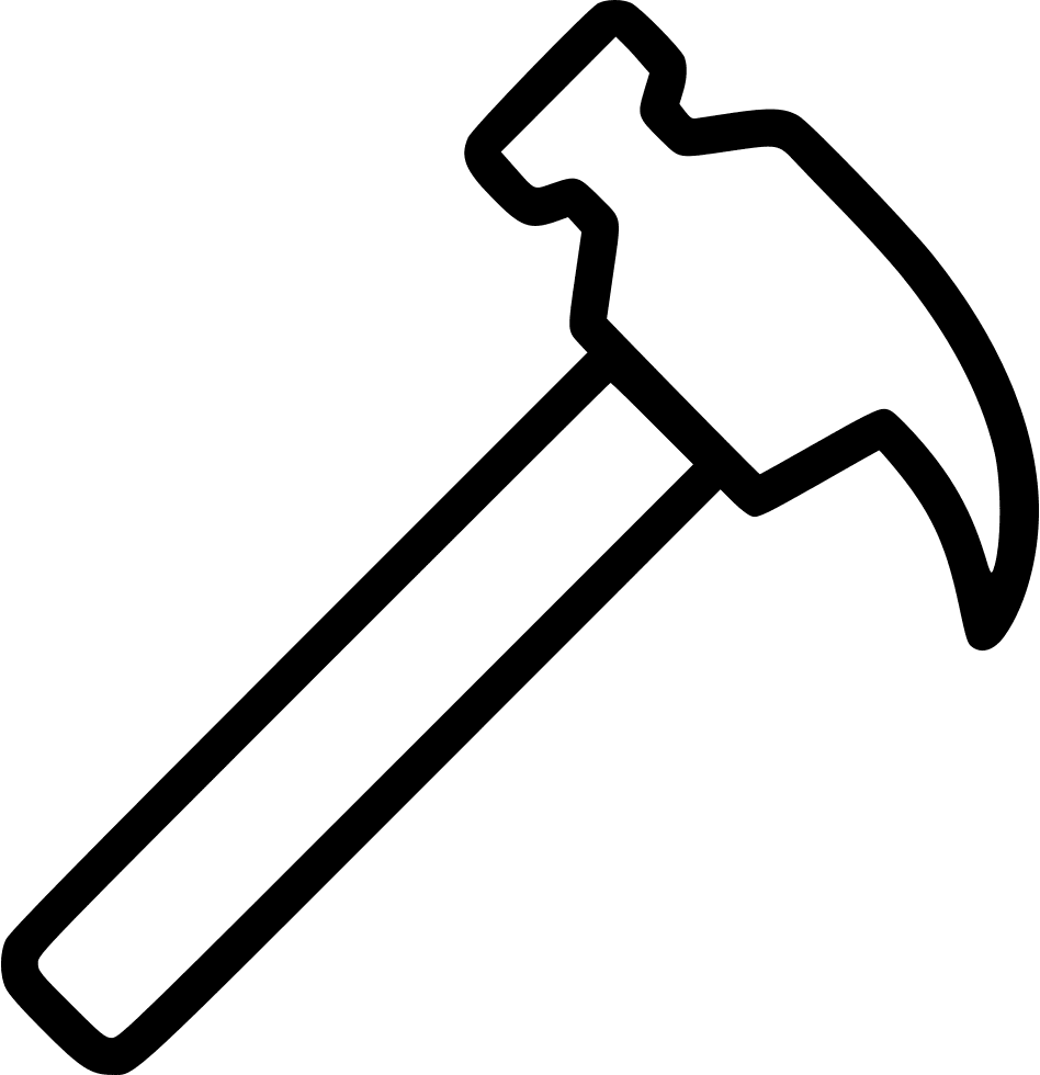 Gavel hammer joinery nail puller tool clipart image