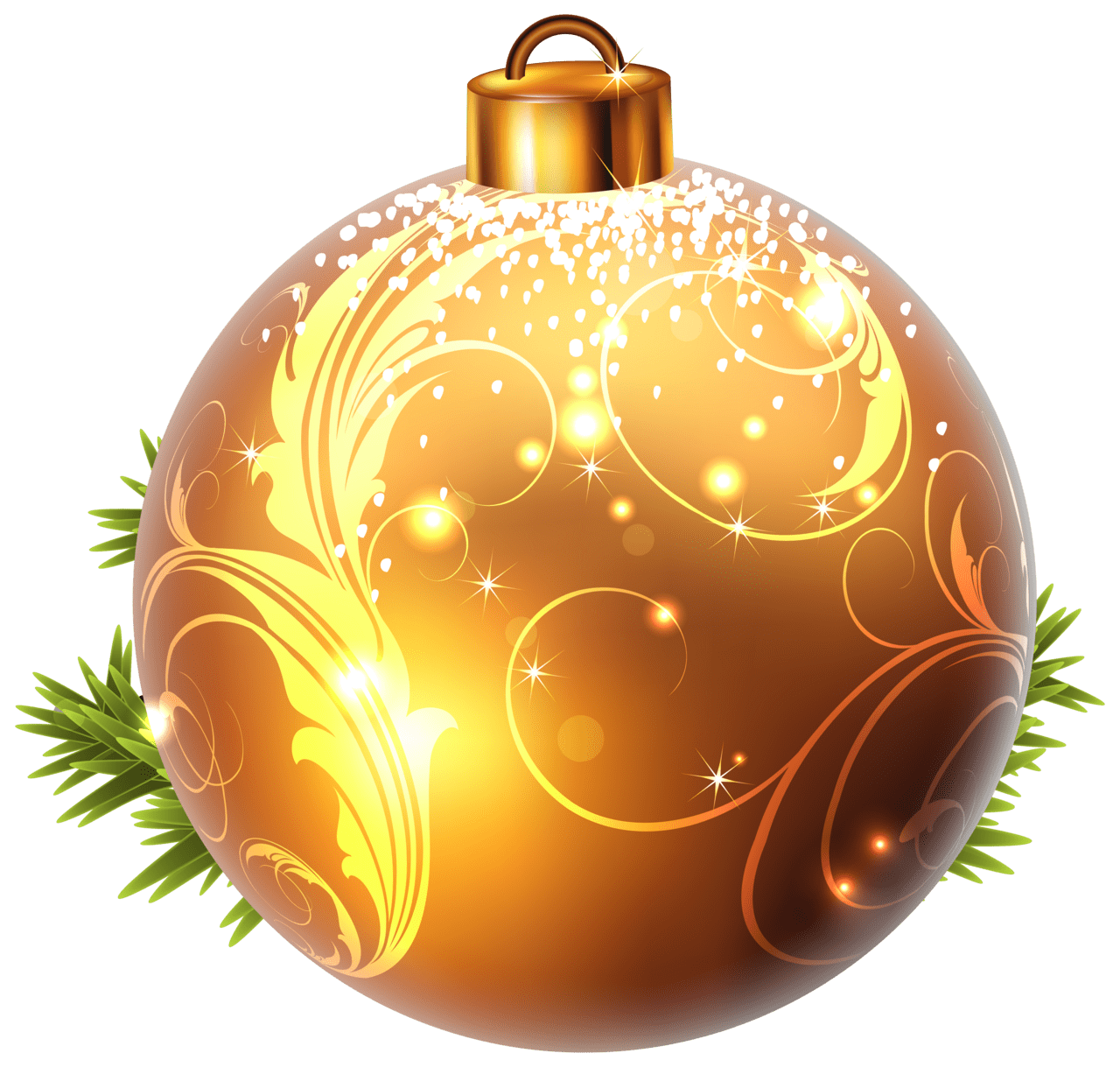 Christmas balls yellow ball clipart image