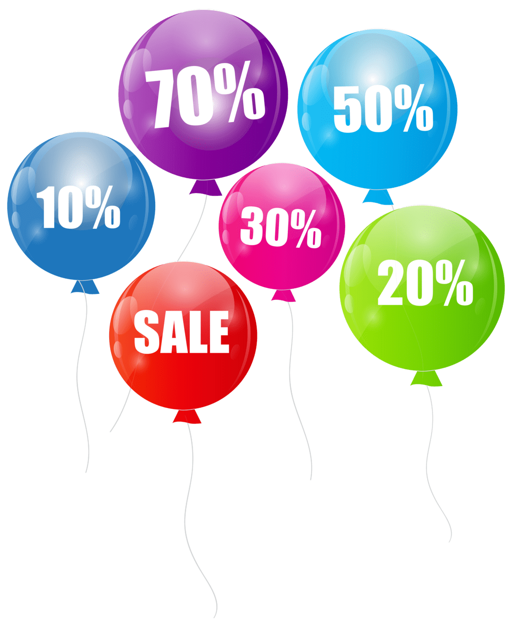 Garage sale discount balloons clipart image