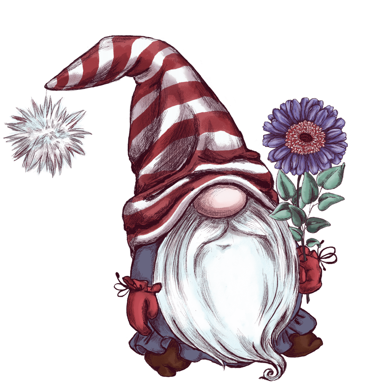 Gnome pin page clipart image