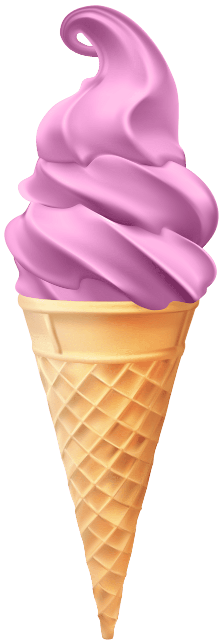 Ice cream cone pink clipart image