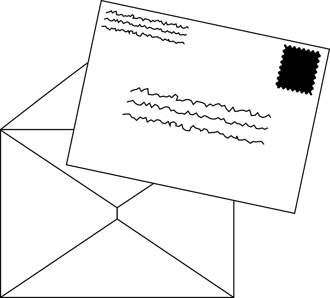 Photo of mail stamp envelope letter postage from clipart