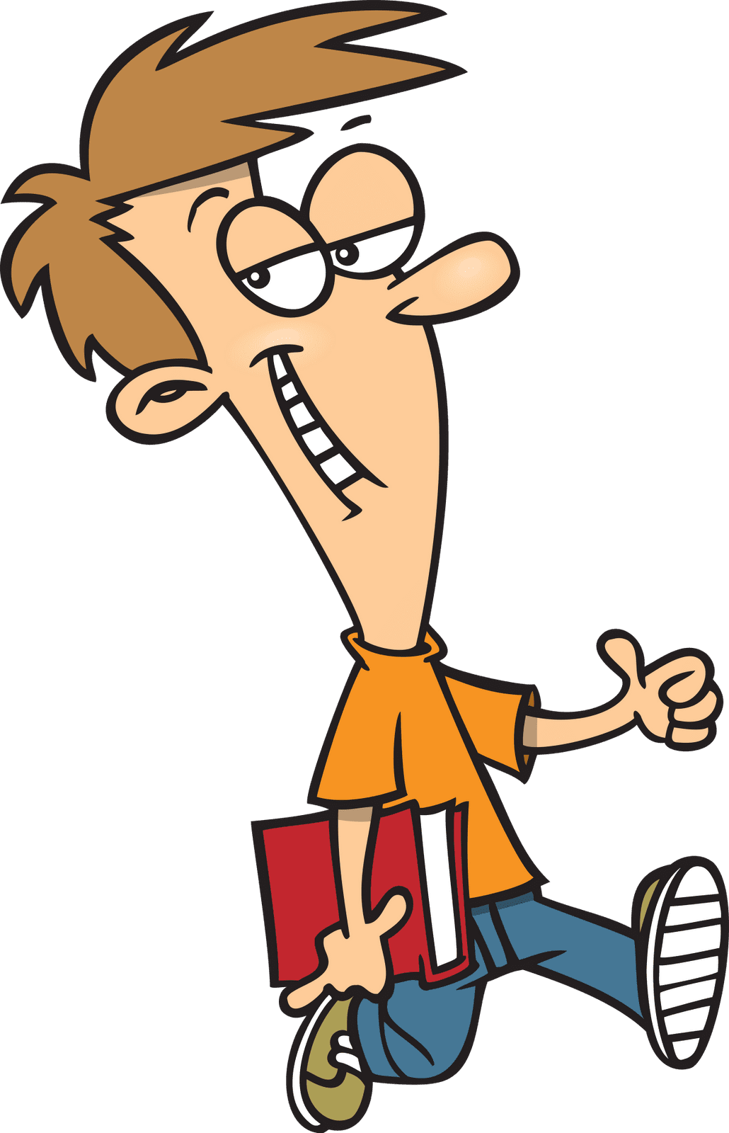 Man clipart image of confident student