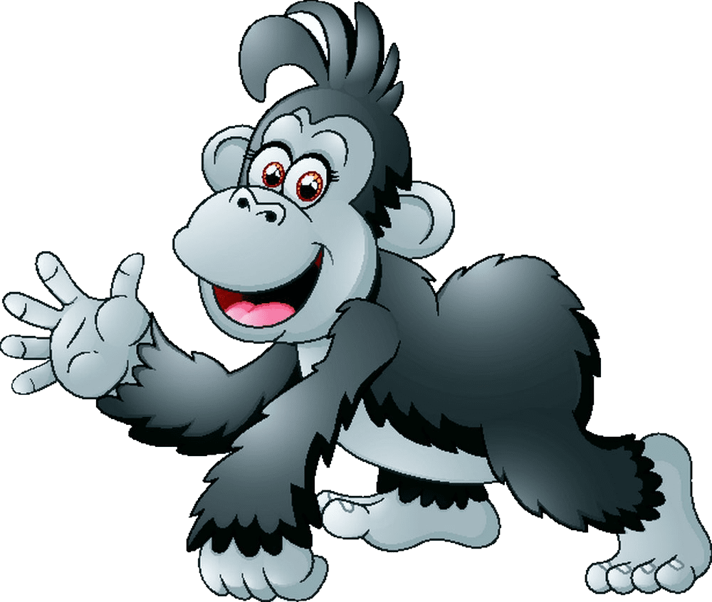 Gorilla pin page clipart vector