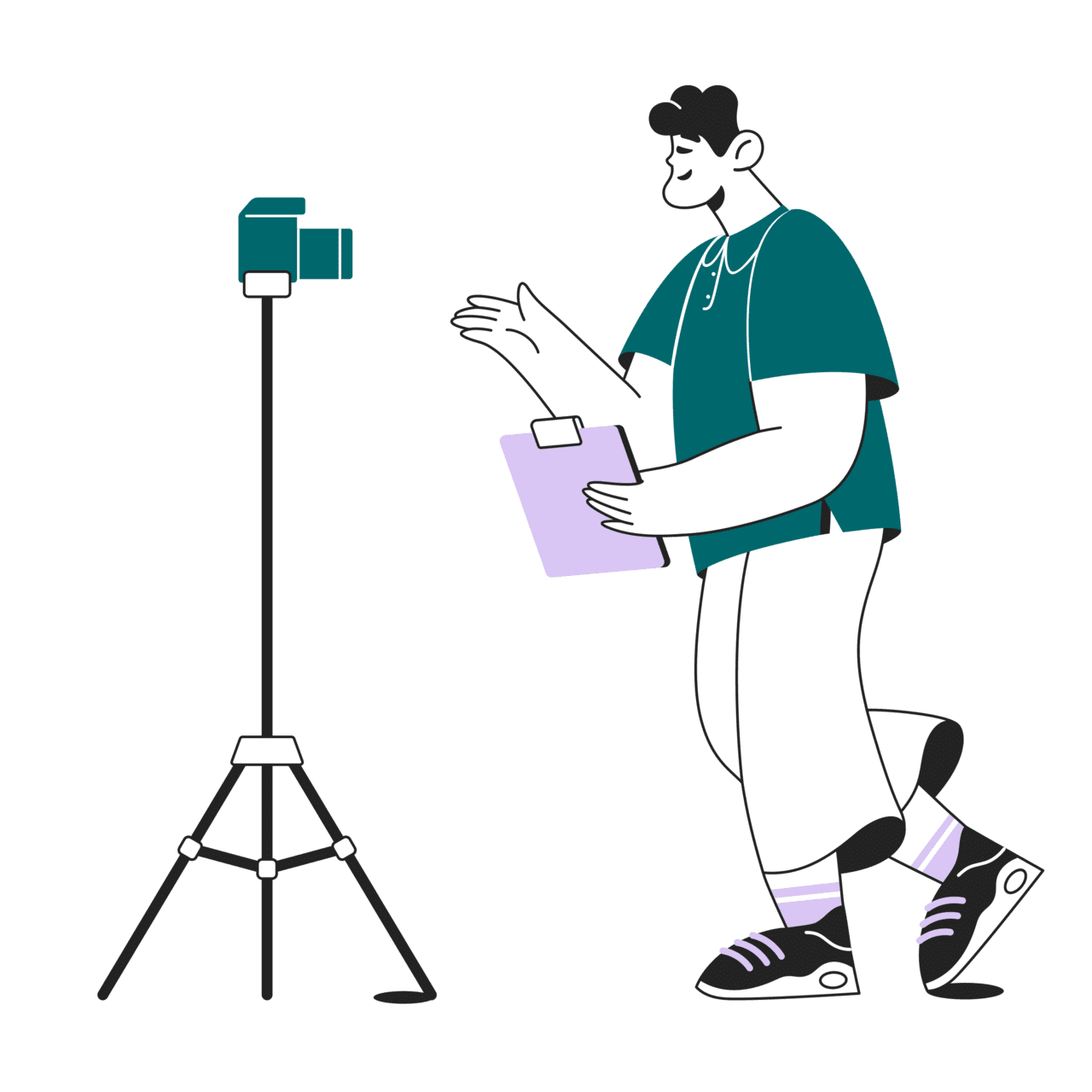 Camera man clipart logo