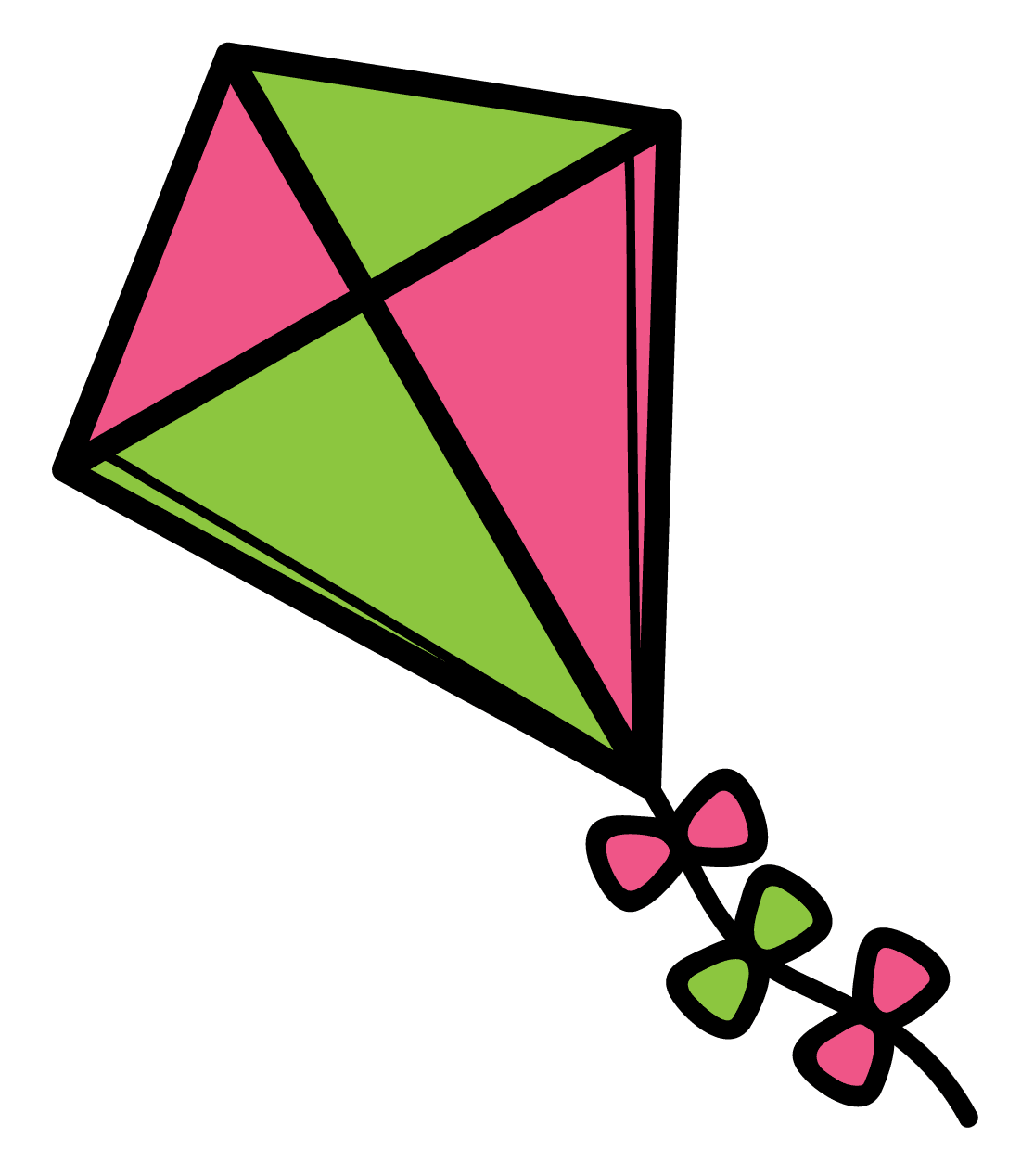 Kite pin page clipart image