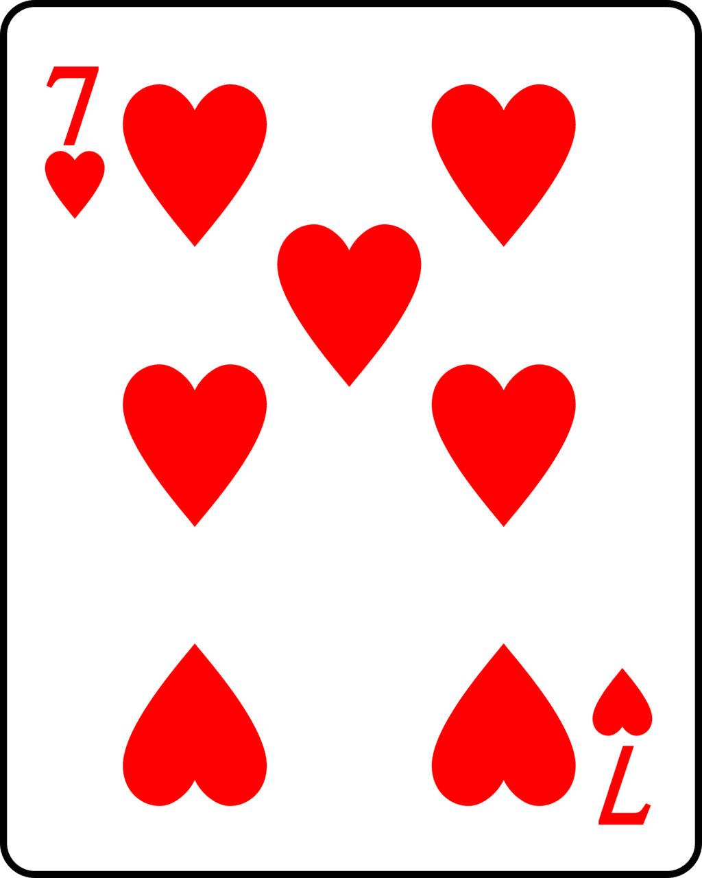 Playing cards of hearts card clipart picture