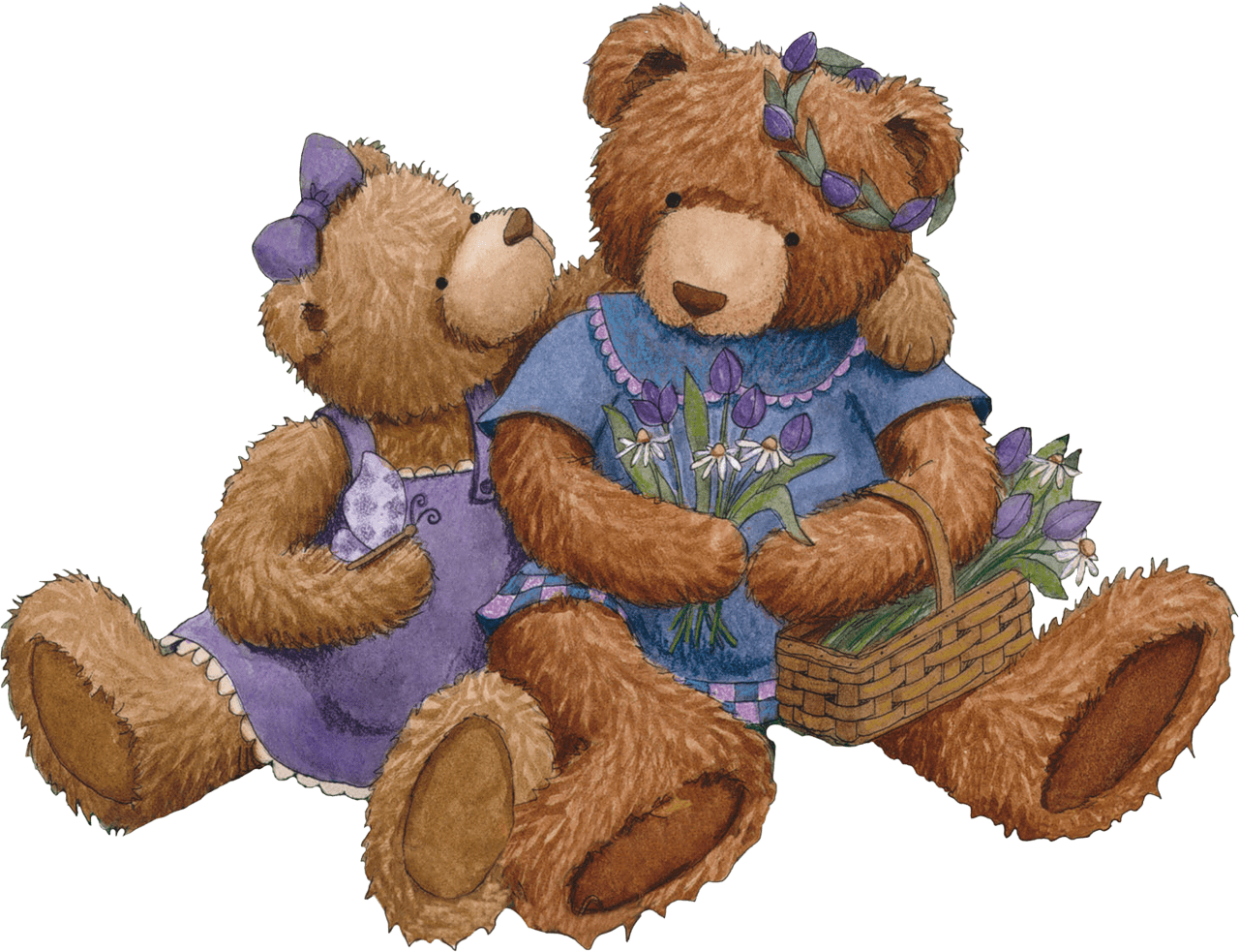 Hug bears clipart free