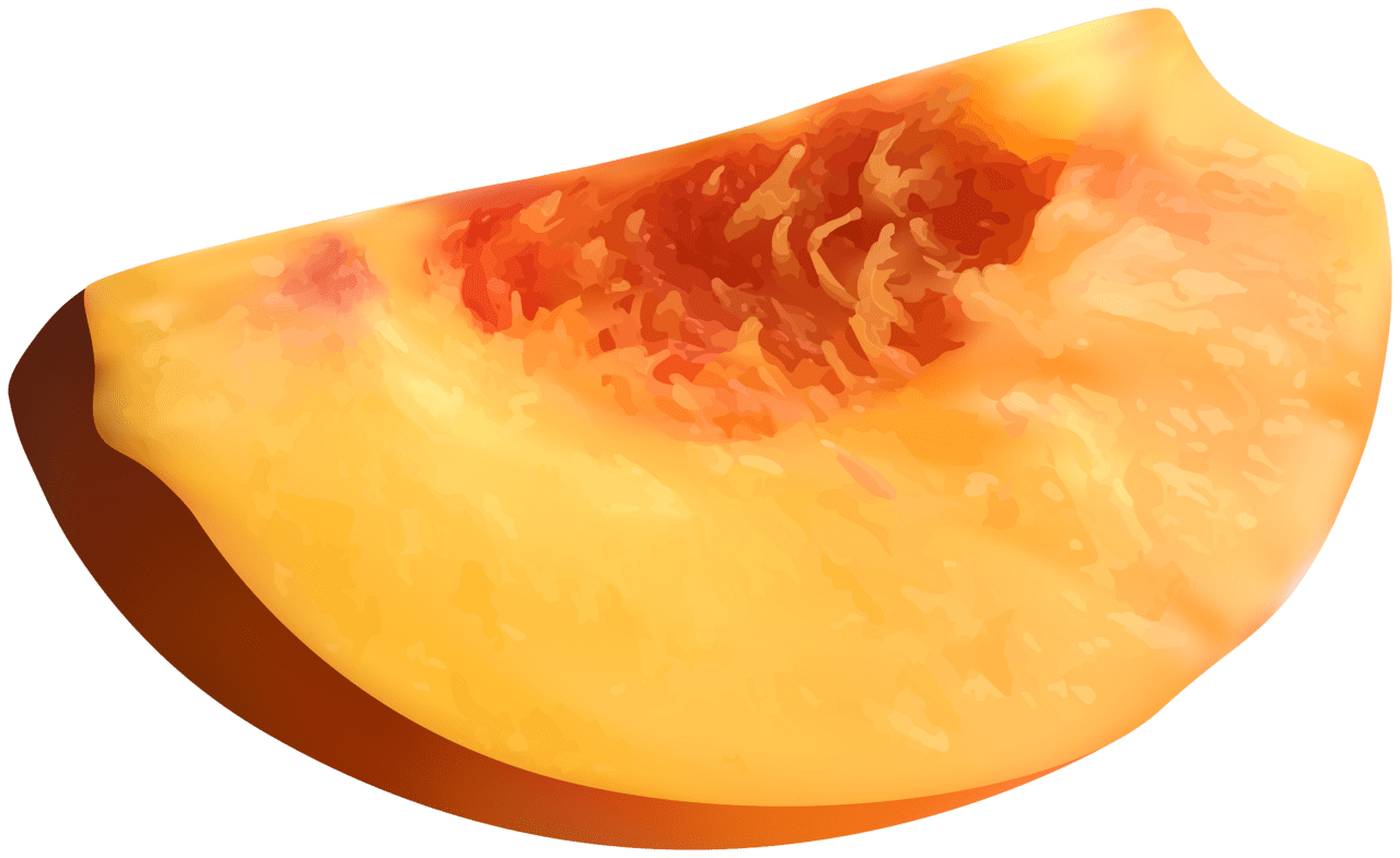 Peach slice clipart high quality images and