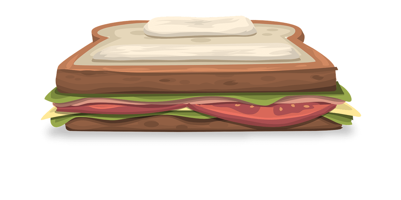 Sandwich bread tomatoes vector graphic clipart