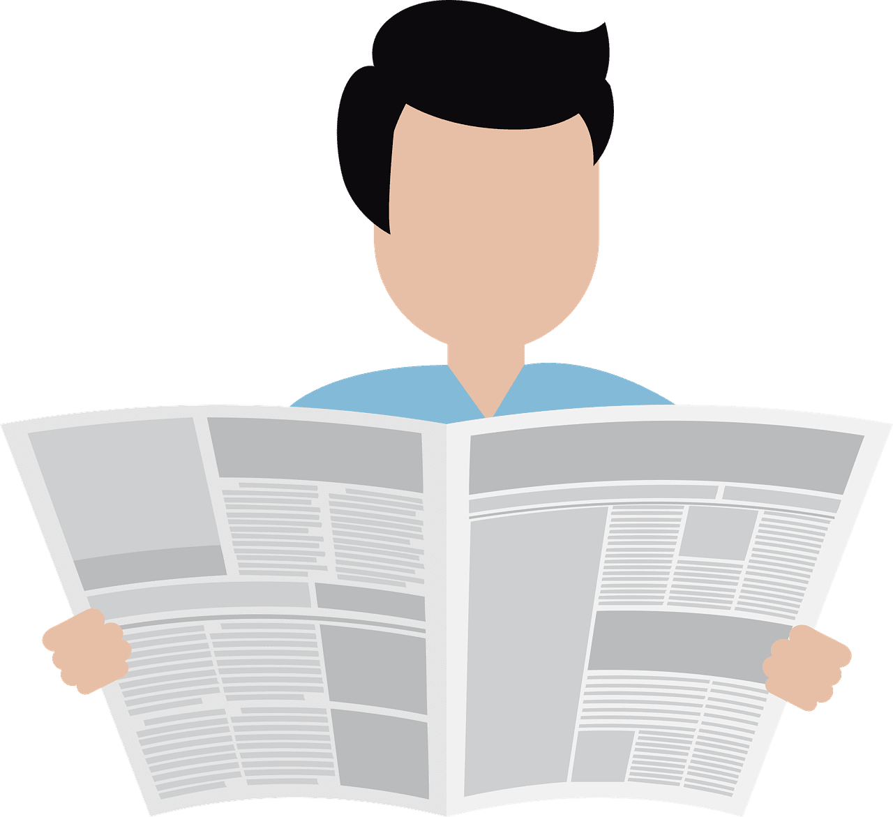 Newspaper news read vector graphic clipart