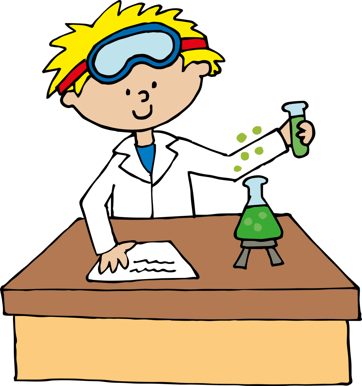 Scientist pin page clipart image