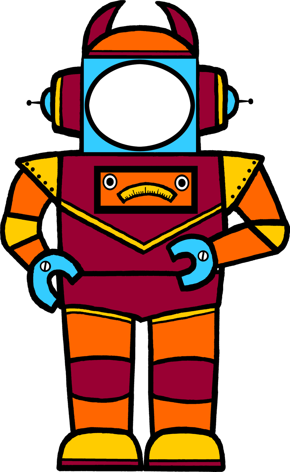 Robot clipart transparent 2