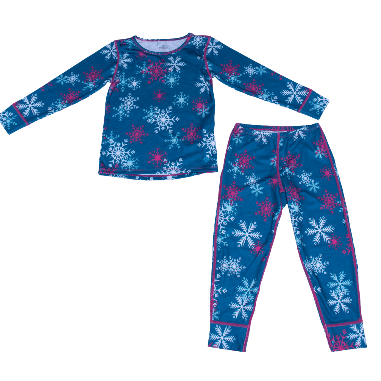 Pajama kids patterned thermal underwear hot chillys clipart logo