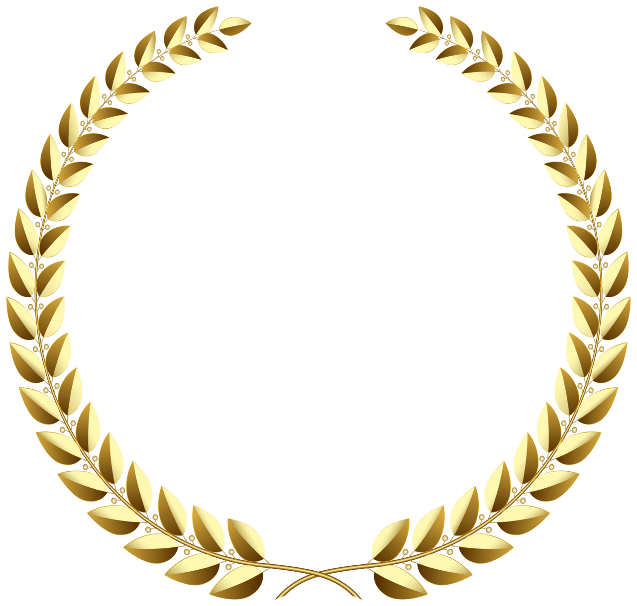 Golden wreath clipart image