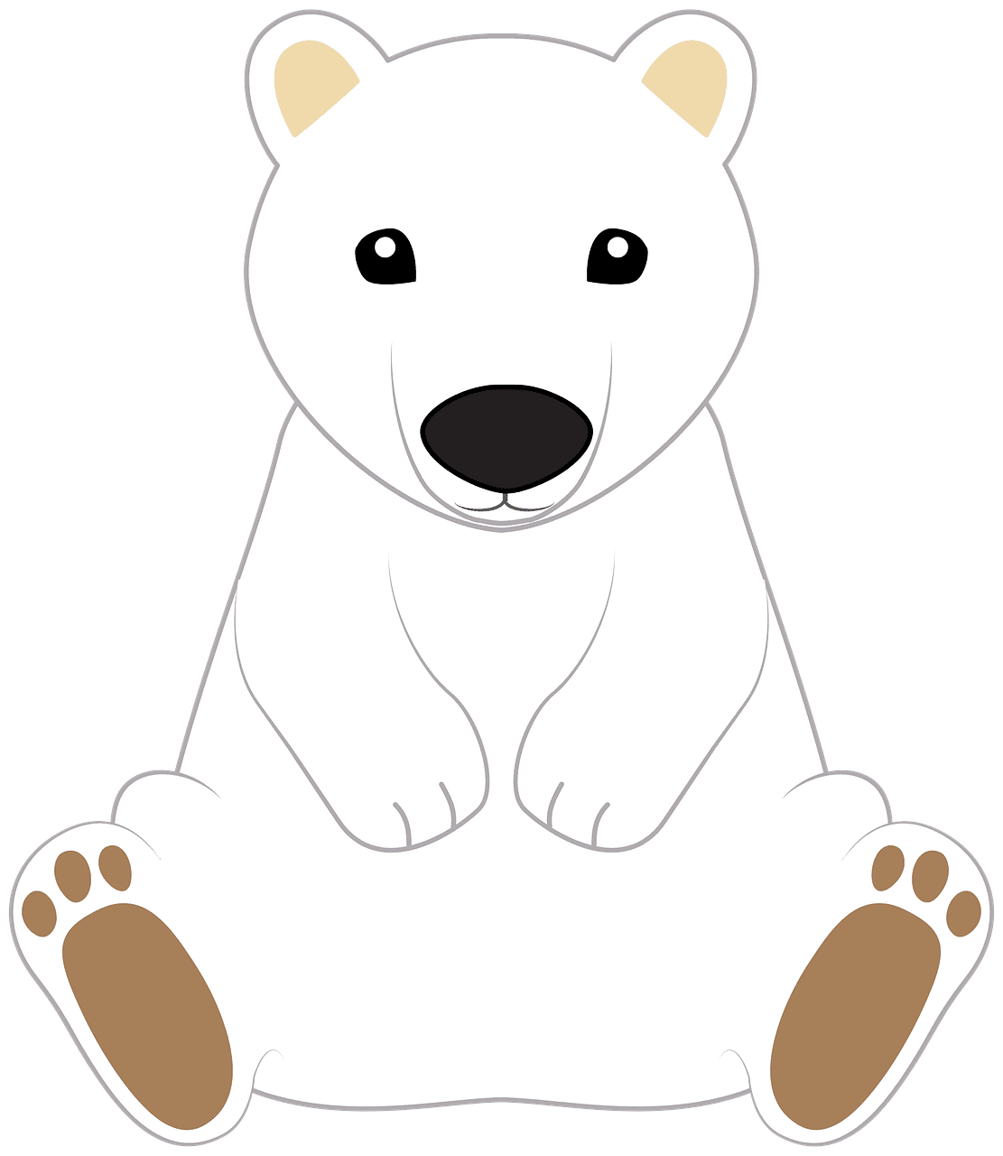 Polar bear vector clipart images