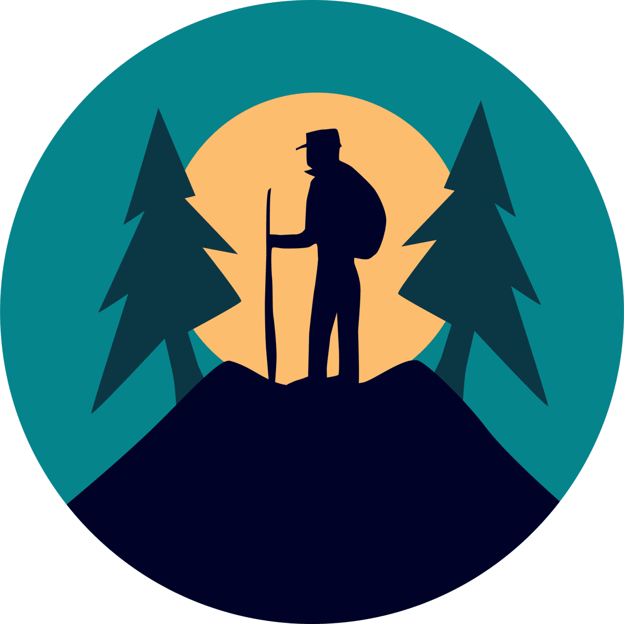 Hiking app logo by charleneanimations clipart