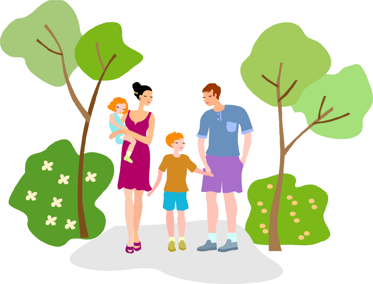 Hiking clipart nature walk walking family image with no background